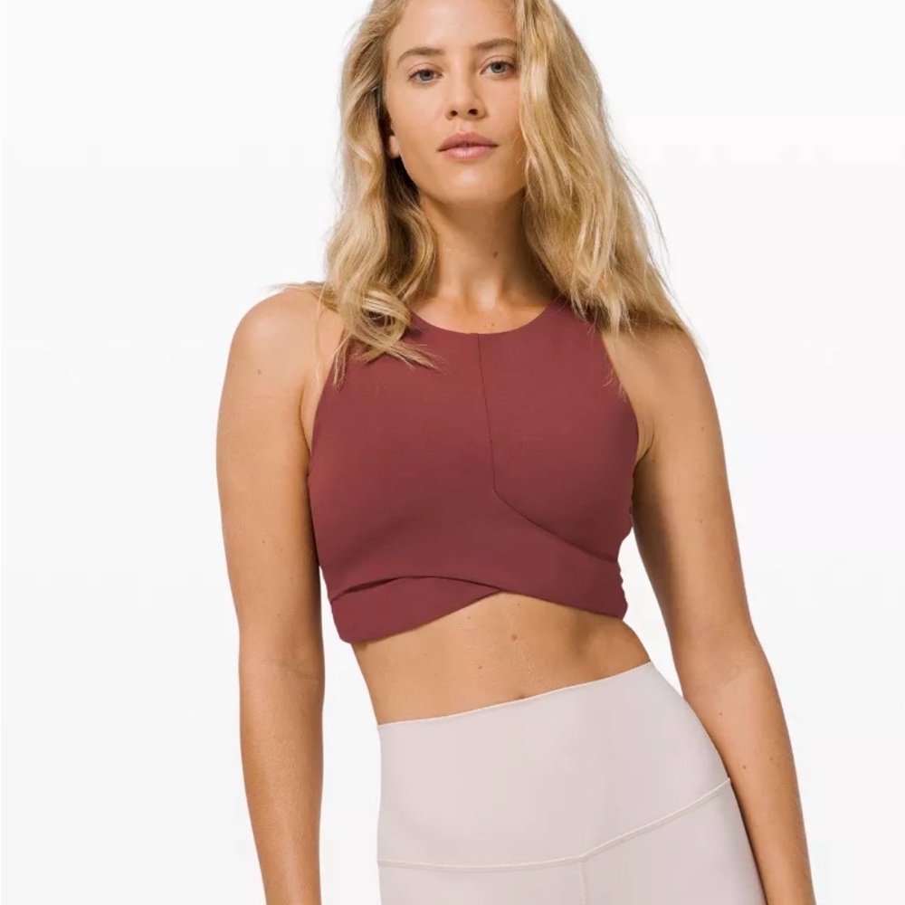 Lululemon Athletica Cross-Back Sports Bra -Color Terracotta - Picture 2 of 5